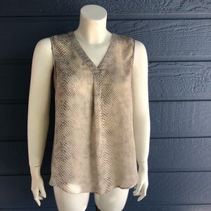 High low snake skin blouse